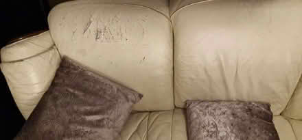 Photo of free 3 seater Leather Italian sofa (E16 4ps) #3
