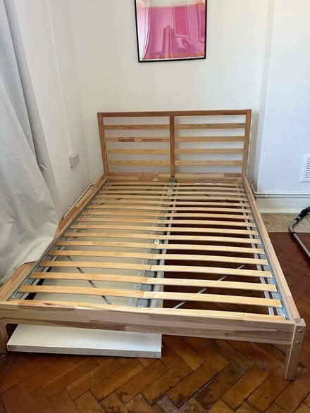 Photo of free IKEA TARVA double bed frame and slats (N16) #1