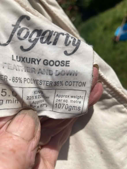 Photo of free King sized duvet and large cushion with cover (Hallgarth LA9) #1