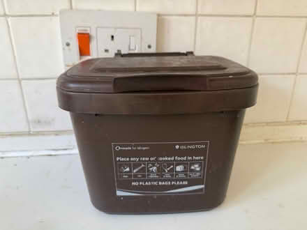 Photo of free Small brown Islington food bin (N5 Highbury Barn) #1