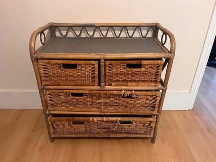 Photo of free Wicker Chest of Drawers (Walthamstow E17) #1