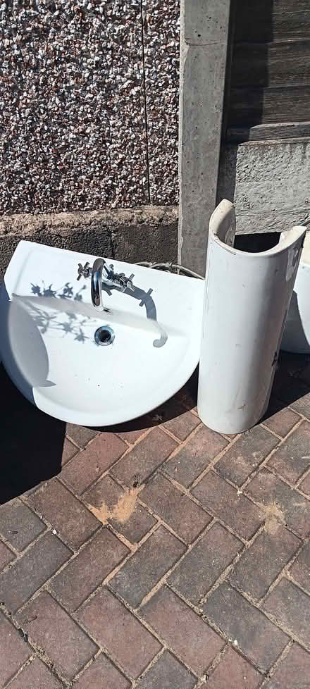 Photo of free Bathroom sink and plinth (Hartwood Green PR7) #1