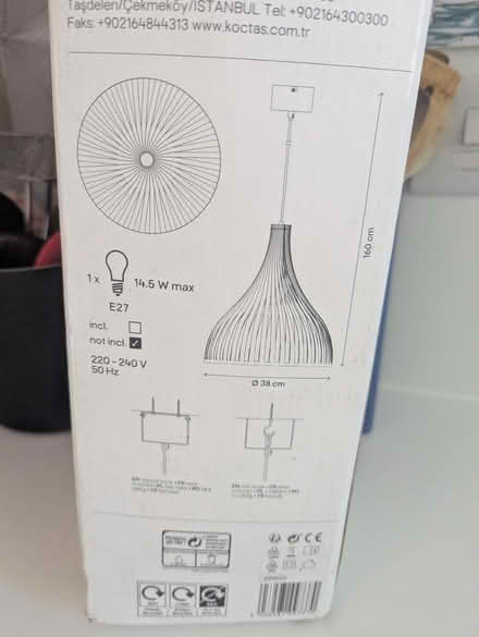Photo of free Light fitting with shade (BS7) #2