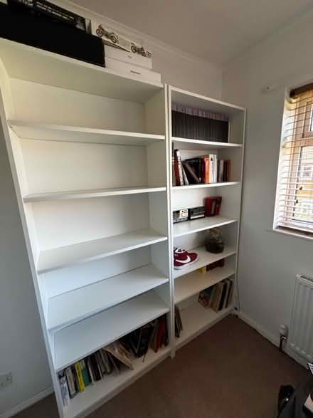 Photo of free 2x White IKEA Billy Bookcases (CT9) #1