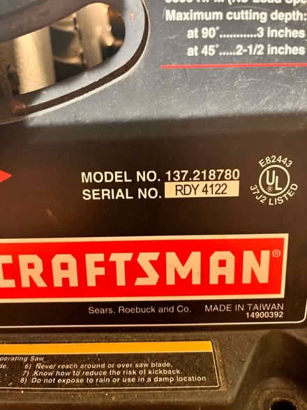 Photo of free Craftsman table saw (60015) #1