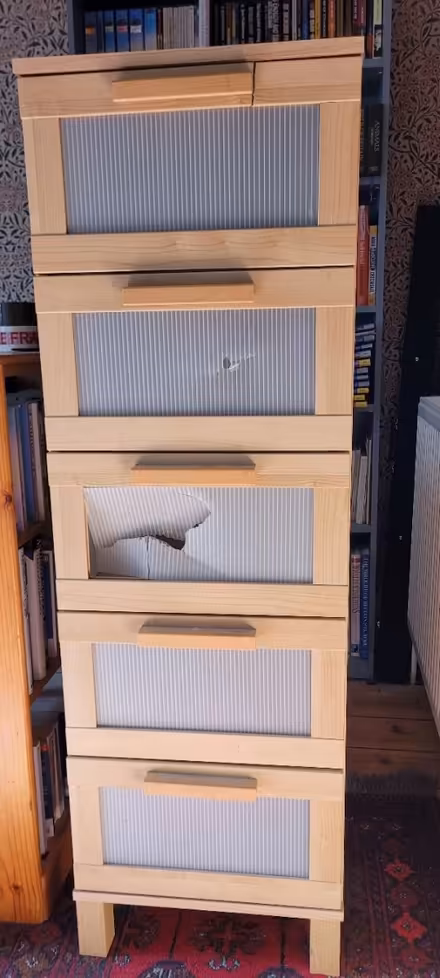 Photo of free Tall set of drawers (Ellistown LE67) #1