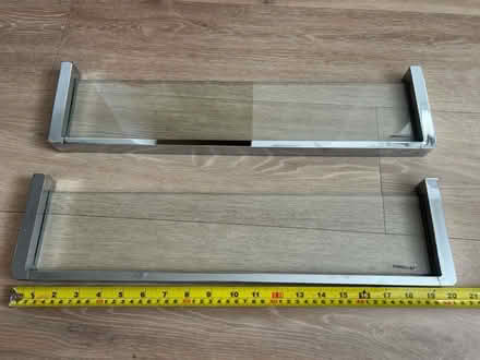 Photo of free 2 glass bathroom shelves (Tonbridge) #1