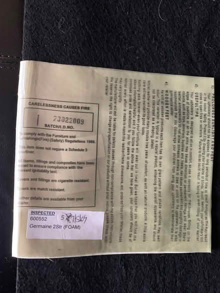 Photo of free Leather sofa (Ambleside LA22) #2