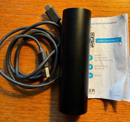 Photo of free Anker Power Core portable charger with charging cable (Hurdsfield SK10) #1