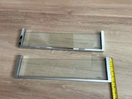 Photo of free 2 glass bathroom shelves (Tonbridge) #2