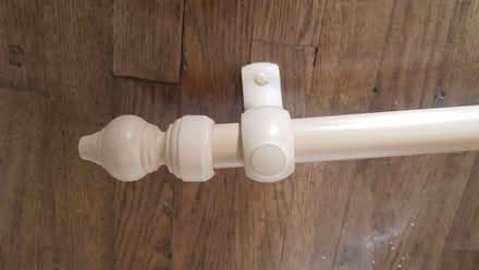 Photo of free Cream/ yellow/ natural wood curtain pole with end finials (Cheylesmore CV3) #1