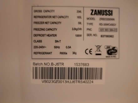 Photo of free Zanussi ZRB23200WA Frost Free Freestanding Fridge Freezer (Oxhey Hall WD18) #3