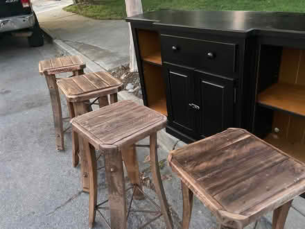 Photo of free Curb alert Rwc cupboard & barstool (Redwood City Carmel Hills) #2