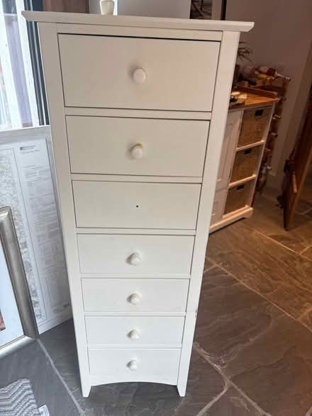Photo of free Tall boy chest of drawers cream (Radnage HP14) #1