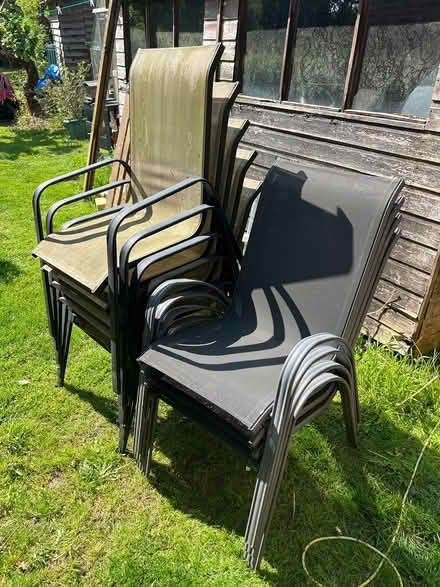 Photo of free 9 garden chairs (Liss GU33) #2