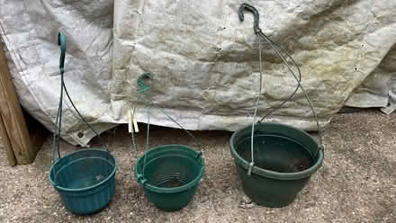 Photo of free 3 plastic hanging baskets (Goldhanger CM9) #1