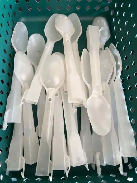Photo of free 19 plastic disposable spoons (Bramley Green RG26) #1
