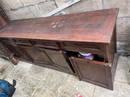 Photo of free Large dark stained teak sideboard (Bear Flat) #2
