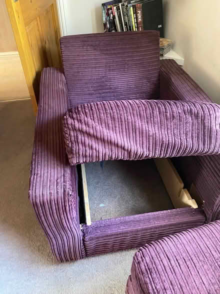 Photo of free Nabru armchair aubergine/plum purple (Adlington PR7) #4