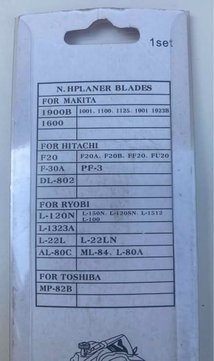 Photo of free Electric planer blades - Makita / Ryobi / Hitachi / Toshiba (Leckhampton GL53) #2