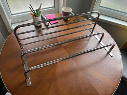 Photo of free Metal towel shelf rack (L7) #1