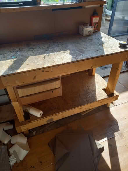 Photo of free Good solid sturdy wooden work bench (Gobowen SY11) #2
