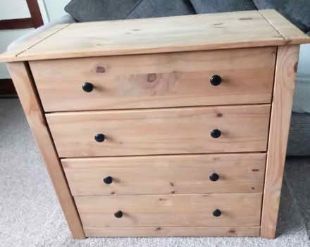 Photo of free Wooden chest of drawers (Irlam M44) #1
