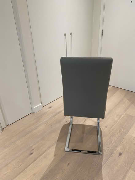 Photo of free 4x Grey dining chairs (Royal Wharf E16) #2