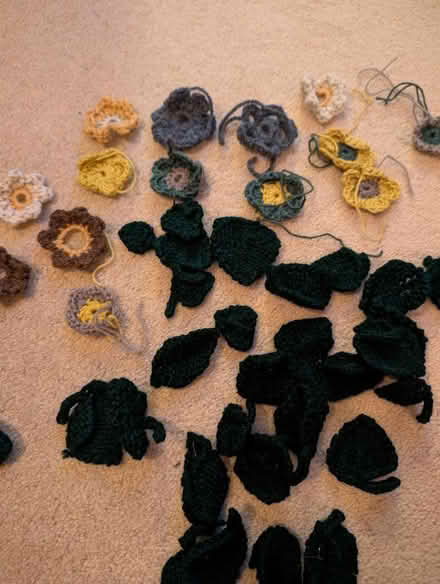 Photo of free Crocheted flowers and leaves (Wokingham RG41) #1