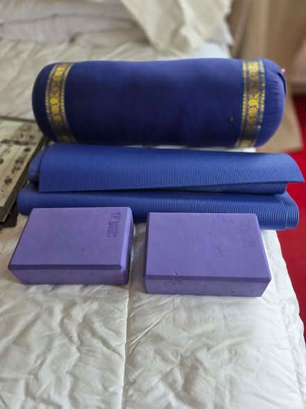 Photo of free Yoga mat, 2 blocks and bolster (Berkhamsted HP4) #1