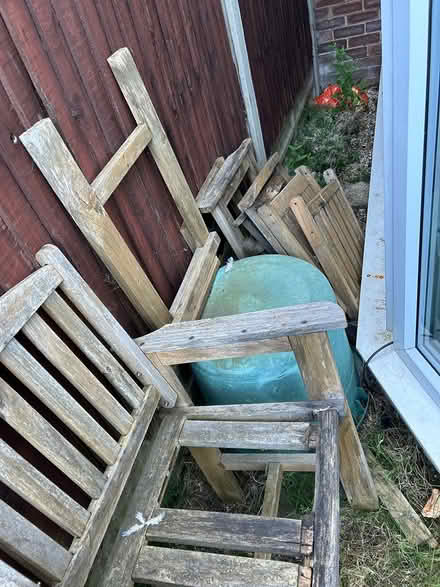 Photo of free Broken garden bench wood (Welwyn Garden City AL7) #2
