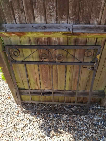 Photo of free old metal garden gate with old fittings (Halstead TN14) #1