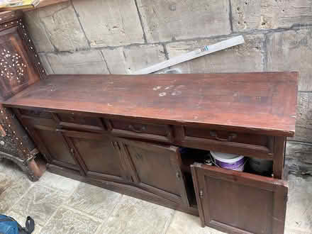 Photo of free Large dark stained teak sideboard (Bear Flat) #1