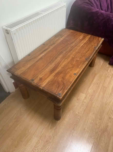 Photo of free Sturdy wooden coffee table (South Acton, W4) #2