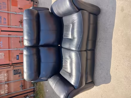 Photo of free 2 seater sofa black (Wembley) #2
