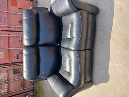 Photo of free 2 seater sofa black (Wembley) #2