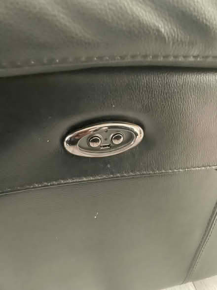 Photo of free Leather black sofa (Edmonton N18) #4