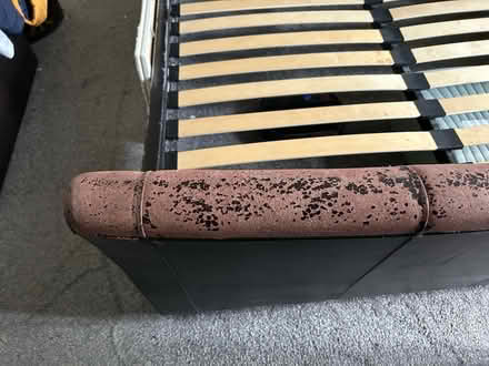 Photo of free Brown Faux Leather Kingsize Bed (Burnage, M19) #3