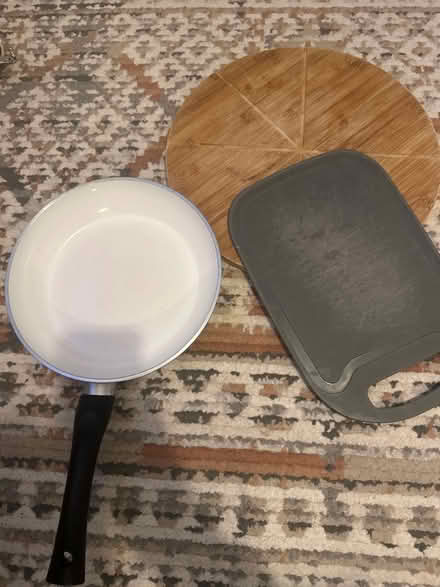 Photo of free Frying pan & chopping boards (N13) #1