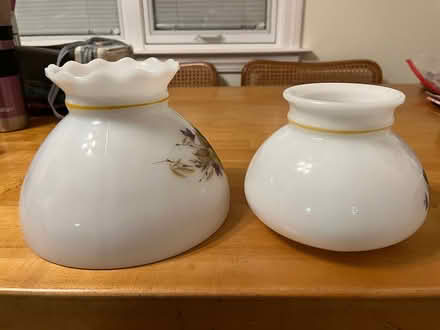 Photo of free MilkGlass Hurricane Lamp Shade/Font (San Carlos-El Camino near Hull) #4