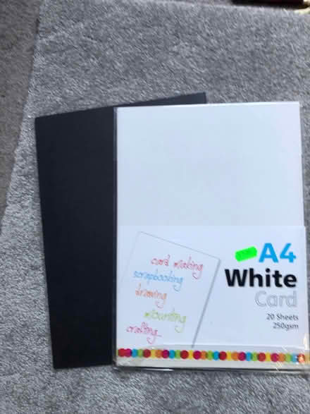 Photo of free Black A4 card and white A4 card - Monks Hill area (Monks Hill CR2) #2