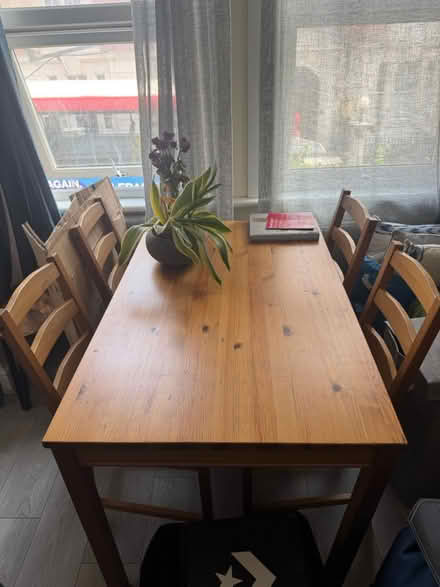 Photo of free Wooden Dining table with 4 chairs (Acton) #1