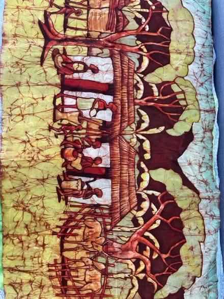 Photo of free African batik village scene (OX4 3) #1