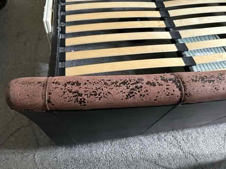 Photo of free Brown Faux Leather Kingsize Bed (Burnage, M19) #4