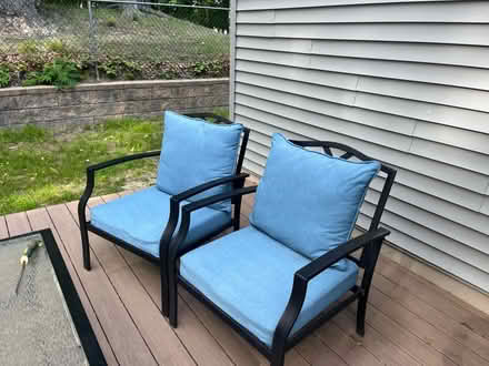 Photo of free Set of 4 patio chair cushions (Hazlet) #1
