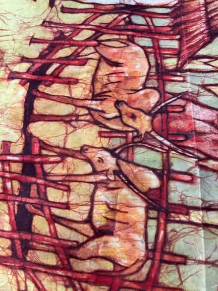 Photo of free African batik village scene (OX4 3) #2