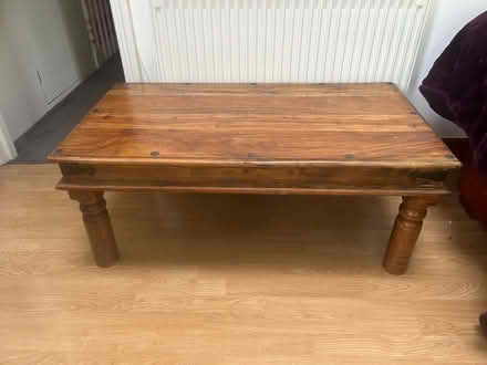 Photo of free Sturdy wooden coffee table (South Acton, W4) #1