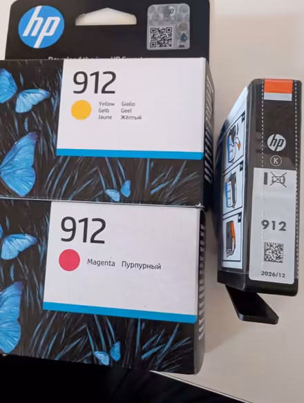 Photo of free New HP ink 912 Magenta, Yellow, Black (Cliffe BN7) #1