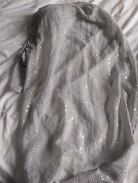 Photo of free Grey and silver star scarf (Fords Farm RG31) #2