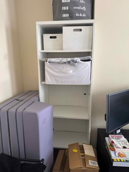Photo of free Tall wooden shelves unit (Acton) #2
